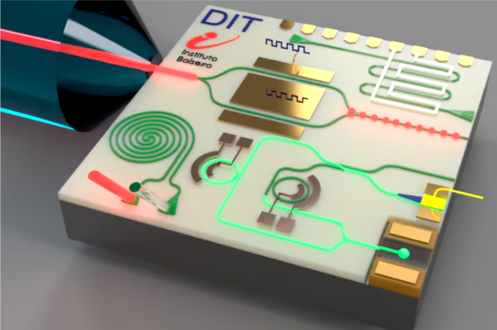 Cómo es el chip fotónico diseñado en el Balseiro que resuelve un problema fundamental de las telecomunicaciones modernas